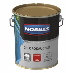 Emalia chlorokauczukowa Nobiles do metalu i betonu czerwony jasny 5 l