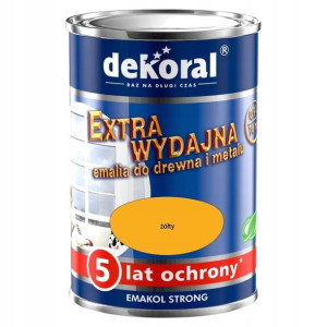 Emalia Dekoral Emakol Strong żółty 0,9 l