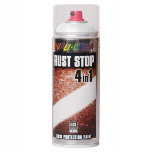 Lakier antykorozyjny Dupli Color Rust Stop RAL 9010 biały 0,4 l