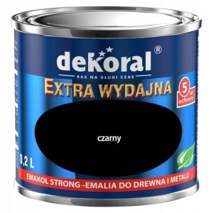 Emalia Dekoral Emakol Strong czarny 0,2 l