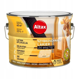 Lakier szybkoschnący Altax bezbarwny połysk 2,5 l