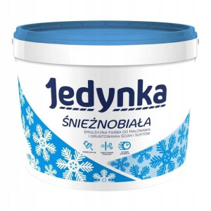 Farba emulsyjna Jedynka Śnieżnobiała 5 l