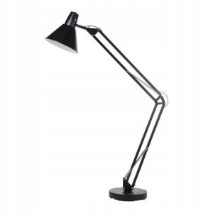 Lampa podłogowa GoodHome Harchies 1-punktowa E27 czarna matowa
