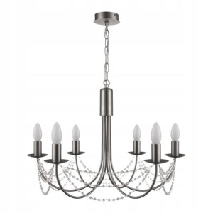 Lampa wisząca GoodHome Suhel 6-punktowa E14 szczotkowany chrom