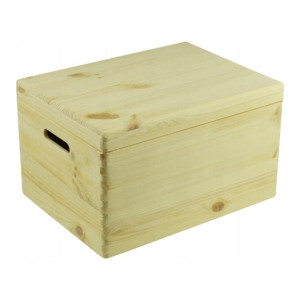 Skrzynia sosnowa z wiekiem 39,5 x 29,5 x 23 cm