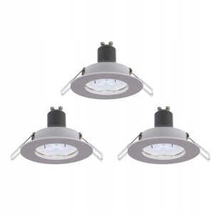 Oczko LED GU10 230 lm 2700 K 8,5 cm chrom 3 szt.