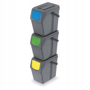 Prosperplast Kosze do segregacji odpadów Sortibox 3x25l