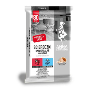 Anna Zaradna Ściereczki nawilżane uniwersalne zapach morski 80 szt.