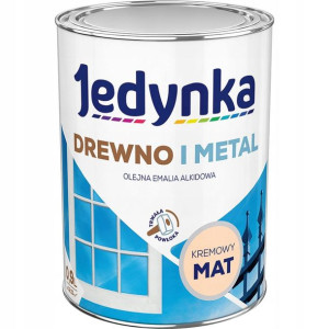 Jedynka Emalia alkidowa do drewna i metalu mat kremowa 900 ml