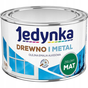 Jedynka Emalia alkidowa do drewna i metalu mat zielona 360 ml