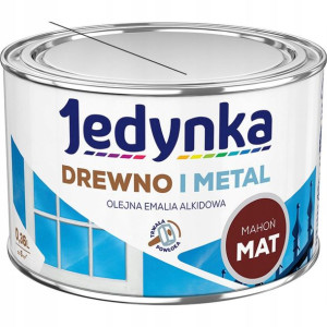 Jedynka Emalia alkidowa do drewna i metalu mat mahoń 360 ml