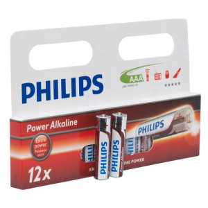 Baterie alkaliczne Power 12 szt. AAA paluszki cienkie