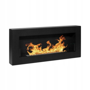 Biokominek wiszący Box 900x400 czarny z szybą