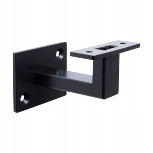 Uchwyt ścienny poręczy kątowy czarny 10x20 mm