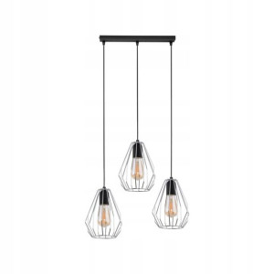 Lampa wisząca Brylant czarna z chromem 3 x E27 TK Lighting