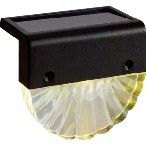 Lampki solarne ścienne/schodowe czarny 2 szt. 2 x LED