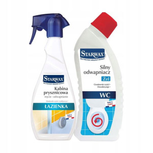 Starwax Zestaw: Środek czyszczący Kabina prysznicowa 500 ml + Silny odwapni