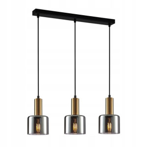 Italux Lampa wisząca SANTIA śr.12cm mosiądz 3xE27