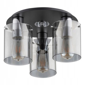 Alfa Lampa ATMAN SILVER czarna 3xE27