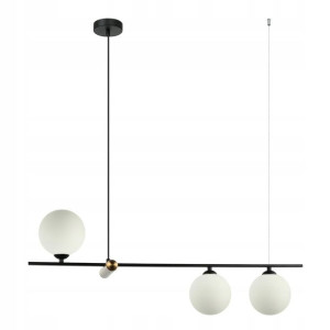 Italux Lampa wisząca BARLETTA czarna 3xG9