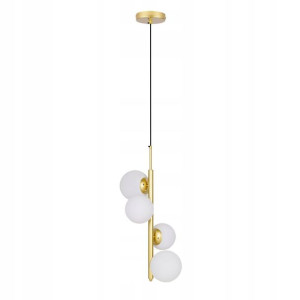 Candellux Lampa wisząca CORDEL szkło mosiądz 4xG9