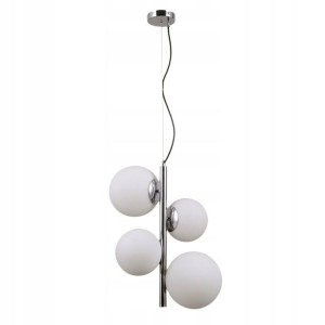 Italux Lampa wisząca RIGA srebrna 2xE27 2xE14