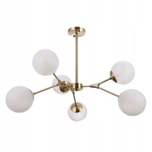 Italux Lampa wisząca ANNES złota 6xE14