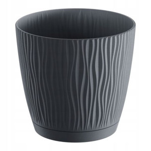 Doniczka z podstawką Sandy 10,8 cm antracyt