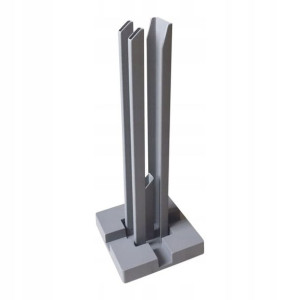 Podstawa słupka GoodHome Neva 15 x 15 x 40 cm taupe