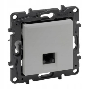 Gniazdo komputerowe RJ45 Legrand Niloe Step aluminium