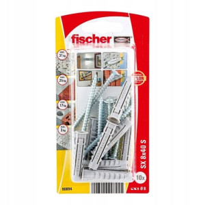 Kołki rozporowe z wkrętami Fischer SX 8 x 40 mm 10 szt.