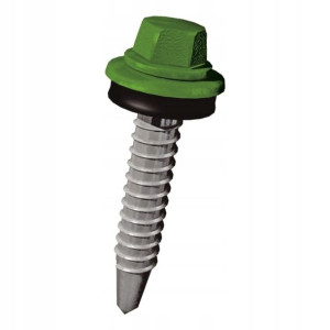 Wkręty samowiercące Diall 4,8 x 35 mm zielone 50 szt.