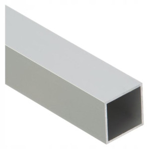 Rura czterokątna Cezar 1 m 25 x 25 x 1,5 mm aluminium srebrne