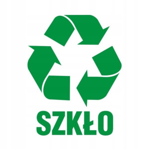 Naklejka na kosz do segregacji śmieci Szkło