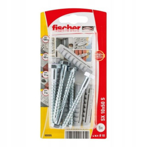 Kołki rozporowe z wkrętami Fischer SX 10 x 50 mm 5 szt.