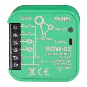 Sterownik Wi-Fi Zamel dwukanałowy typ: ROW-02