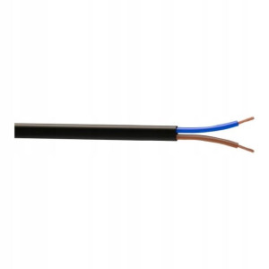 Kabel zasilający H03VVH2F 2 x 0,75 mm2 10 m czarny
