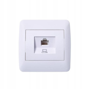 Gniazdo komputerowe RJ45 Diall białe