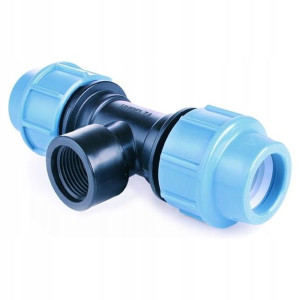 Trójnik PE Pipelife z gwintem wewnętrznym 32 mm x 1" x 32 mm