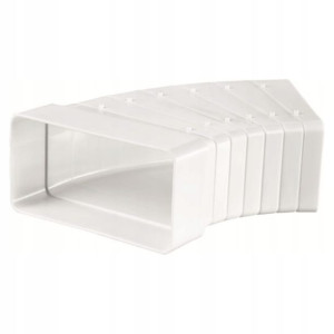 Kolanko poziome wielokątne Vents 204 x 60 mm białe