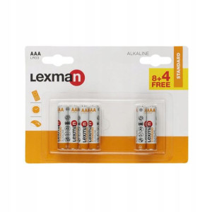 Bateria Alkaliczna Lr3/aaa 12 Szt. Lexman