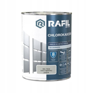 Emalia do metalu i betonu CHLOROKAUCZUK 0.9 l Szary agatowy RAL 7038 RAFIL