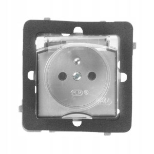 Gniazdo IP44 ROSA Srebrny POLMARK