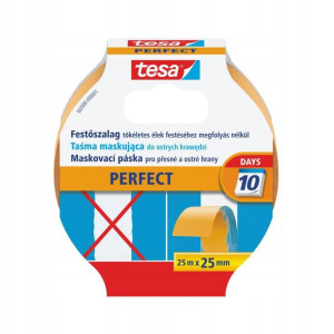 Taśma malarska PERFECT 25 mm x 25 m do ostrych krawędzi TESA