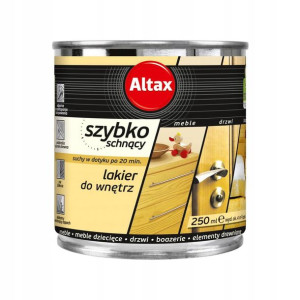 Lakier SZYBKOSCHNĄCY DO WNĘTRZ 0.25 l Bezbarwny Półmat ALTAX