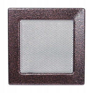 Kratka kominkowa CZARNA MIEDŹ 17 x 17 cm KNAP