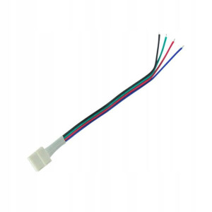 Złączka do pasków LED RBG 10 mm jednostronna przewód POLUX