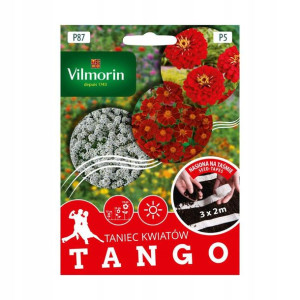 Mieszanka kwiatów TANGO nasiona na taśmie 3 x 2 m VILMORIN