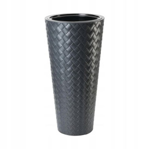 Doniczka plastikowa 40 cm antracytowa SLIM