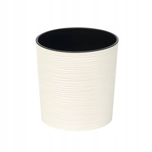 Doniczka plastikowa 25 cm kremowa MALWA